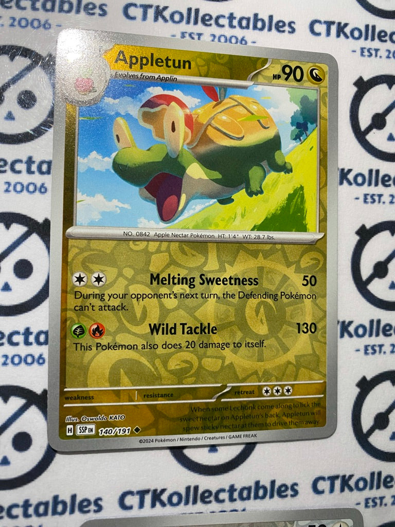 Appletun Reverse Holo #140/191 Surging Sparks Pokémon TCG 2024