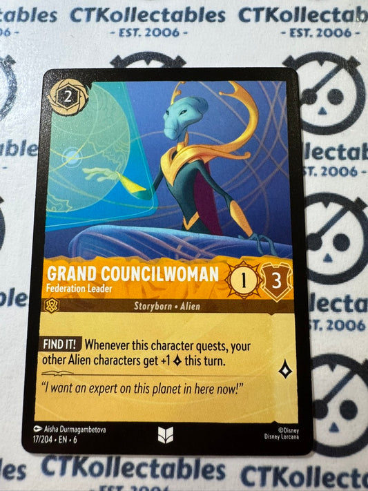 2024 DISNEY LORCANA Azurite Sea - Ground Councilwoman #17/204 NON FOIL Game Card