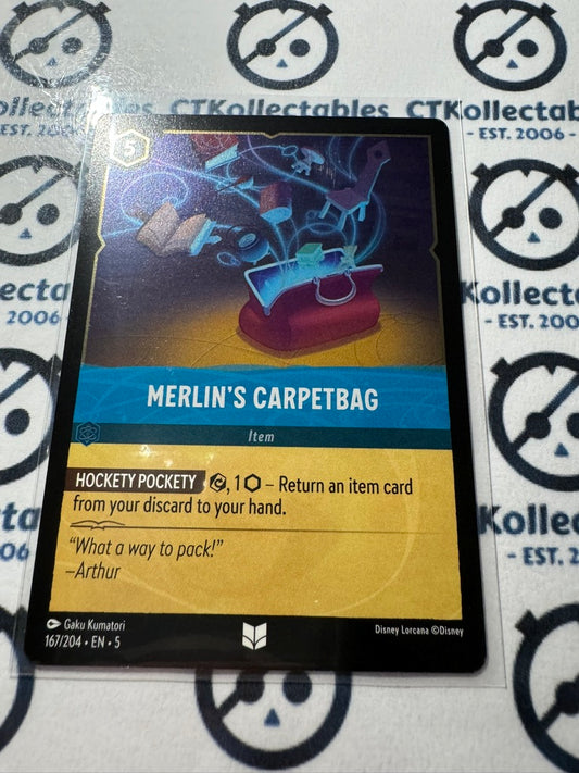 2024 Disney Lorcana Shimmering Skies COLD FOIL 167/204 Merlin's Carpetbag