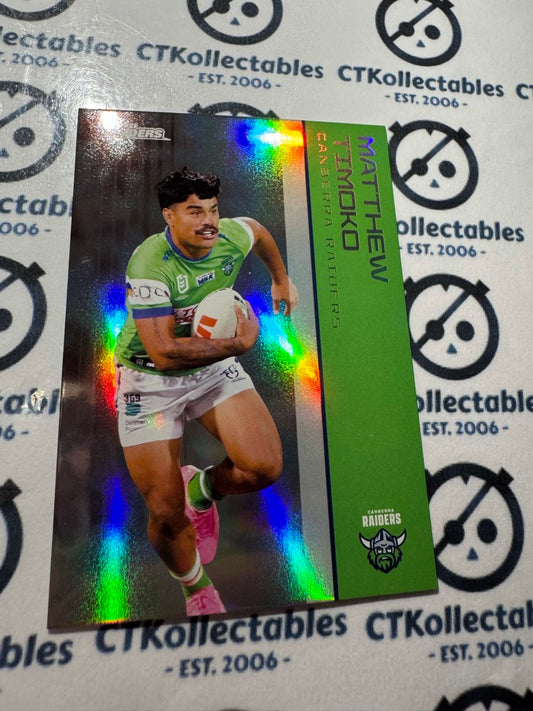 2025 NRL Traders Silver Parallel PS 016 MATTHEW TIMOKO RAIDERS