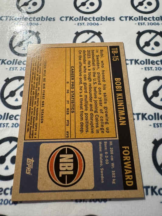 2023-24 Topps NBL Bobi Klintman RC 1971 Topps Throwback #TB-15 Taipans