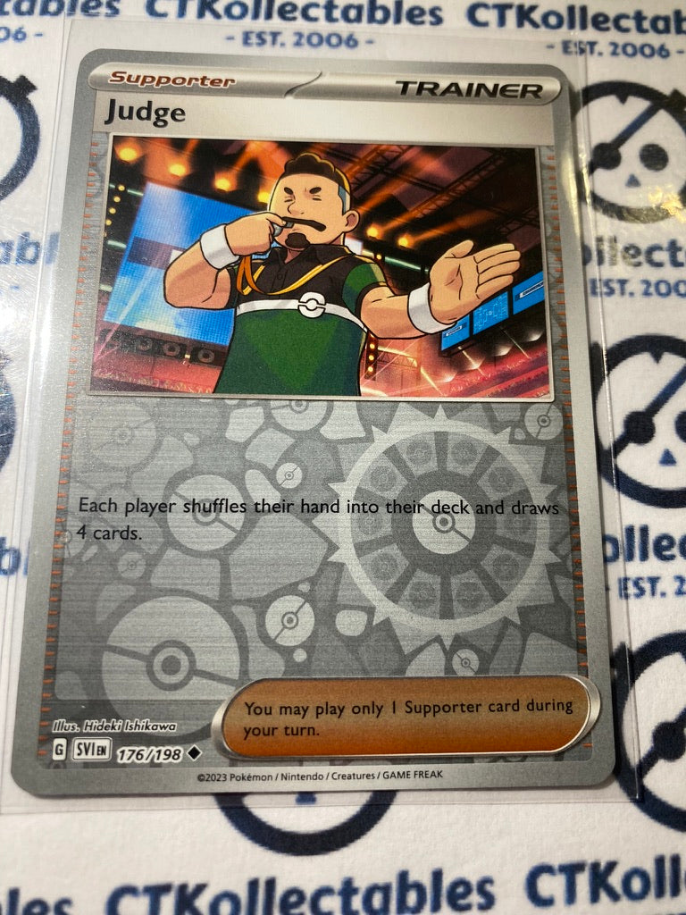 Judge Reverse Holo #176/198 2023 Scarlet & Violet Pokémon TCG
