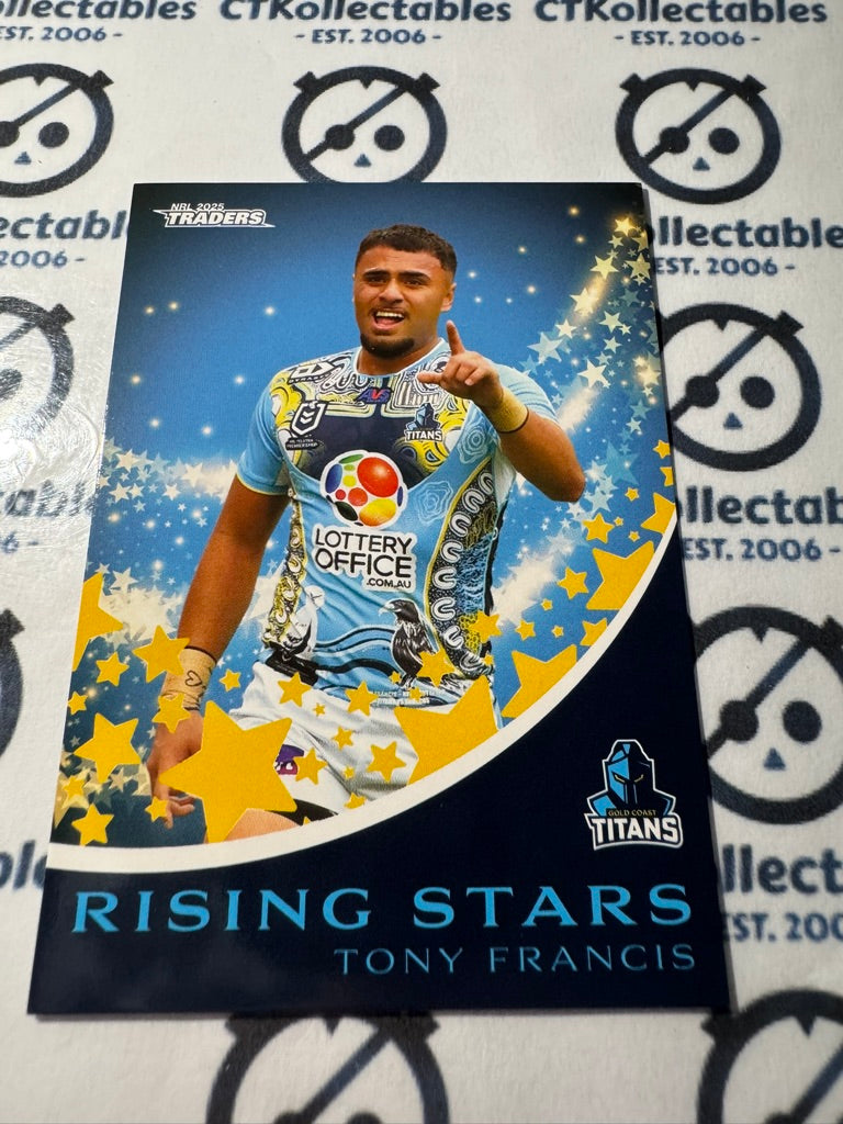 2025 NRL Traders Rising Stars RS 16 / 51 TITANS TONY FRANCIS