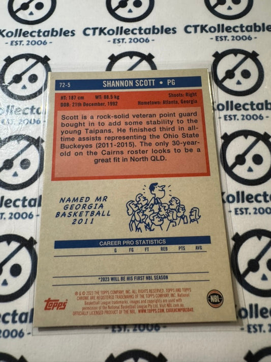 2022-23 Topps NBL Chrome Shannon Scott 1972 Refractor #72-5 Taipans