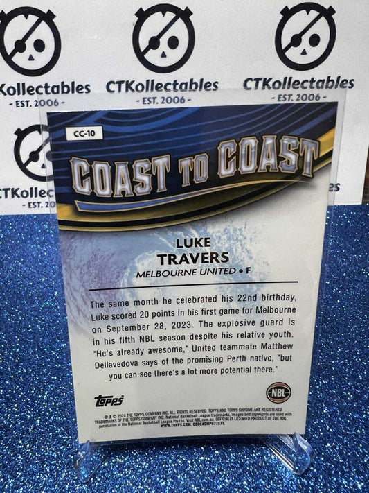 2023-24 Topps Chrome NBL Coast to Coast #CC-10 Luke Travers Melbourne United