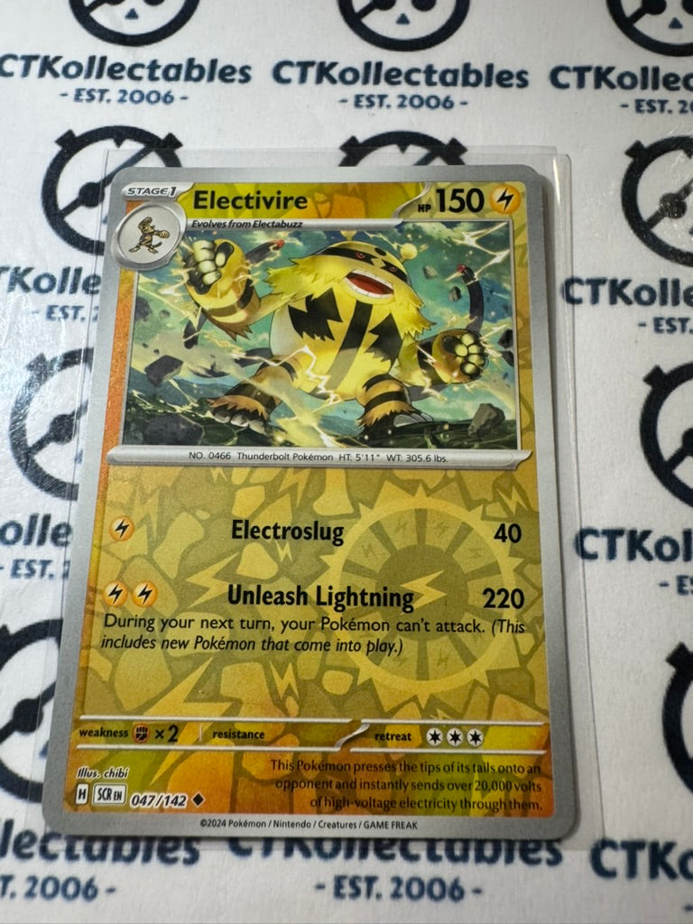 Electivire Reverse Holo #047/142 Stellar Crown Scarlet & Violet Pokemon