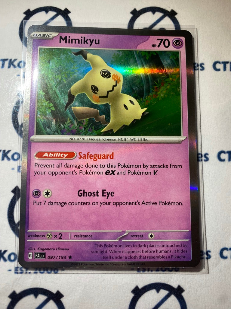 Mimikyu Holo Rare #097/193 2023 Paldea Evolved Pokemon Card