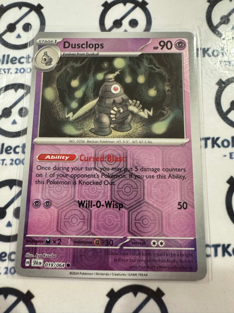 Dusclops Reverse Holo #019/064 2024 Shrouded Fable Pokemon TCG