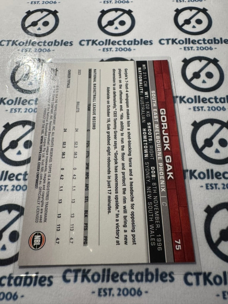 2023-24 Topps NBL Gorjok Gak Golden Wattle Parallel #148/175 Phoenix