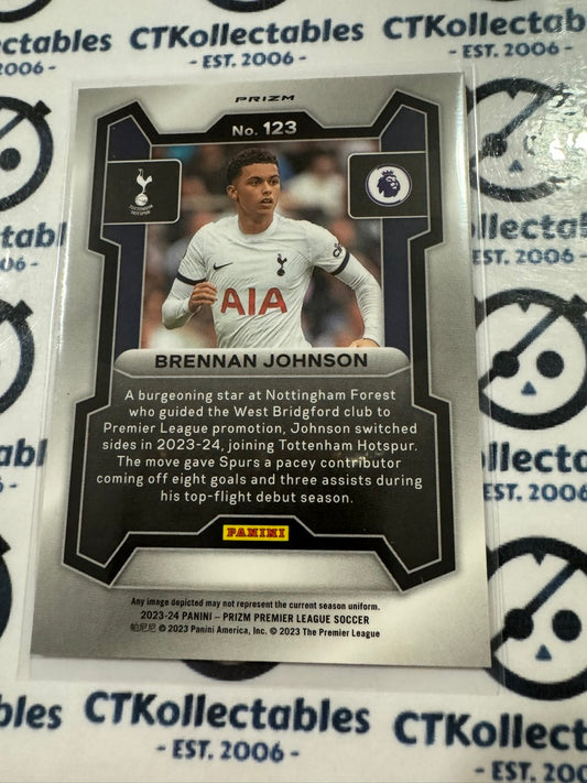 2023-24 Prizm Premier League Soccer Brennan Johnson #123 Pink Mosaic Prizm