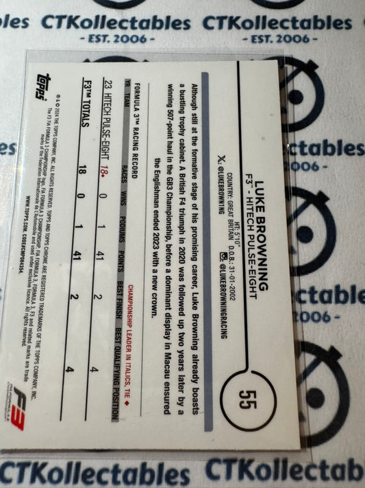 2024 Topps Chrome F1 Future Stars Luke Browning #55 F3