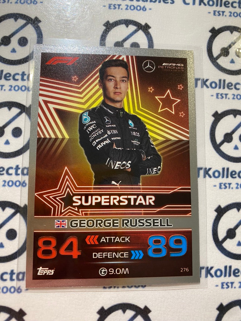 2023 Topps Turbo Attax F1 -Foil George Russell Superstar #276 Mercedes
