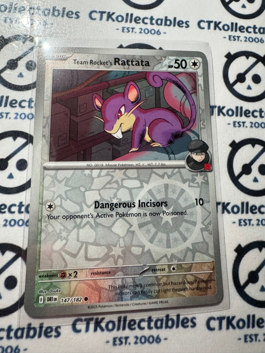Team Rocket's Rattata Scarlet & Violet Destined Rivals #147/182 Reverse Holo