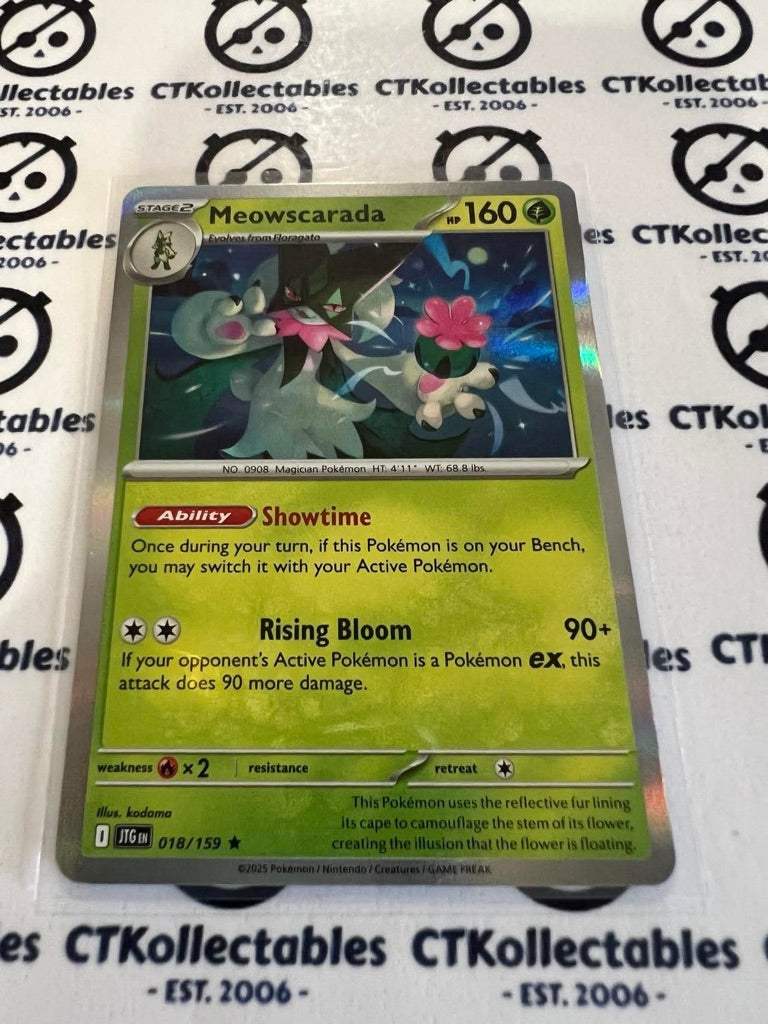Meowscarada Holo Rare #018/159 Journey Together Pokemon Card TCG