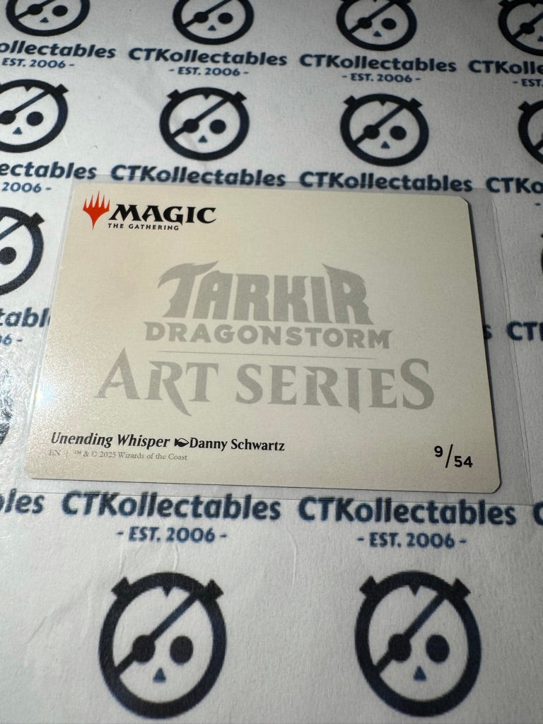 Magic The Gathering Tarkir Dragonstorm 9/54 Art Series Unending Whisper