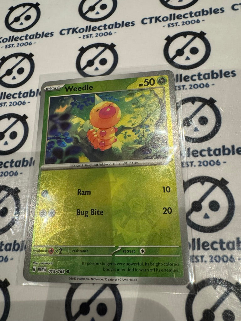 Weedle Reverse Holo #013/165 Scarlet & Violet 151 Pokemon Card