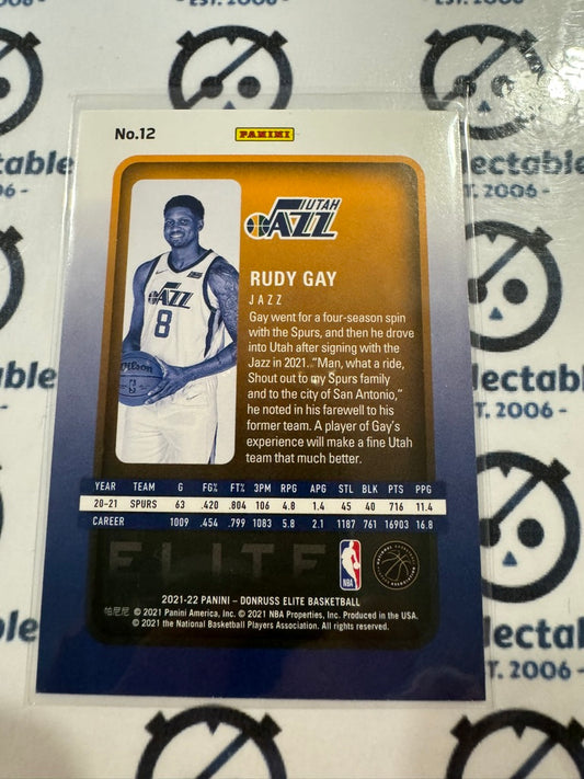 2020-21 NBA Panini Elite Base Rudy Gay #12 Jazz