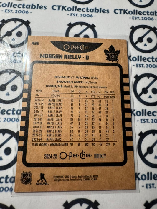2024-25 O-Pee-Chee Hockey RETRO #425 Morgan Rielly Toronto Maple Leafs