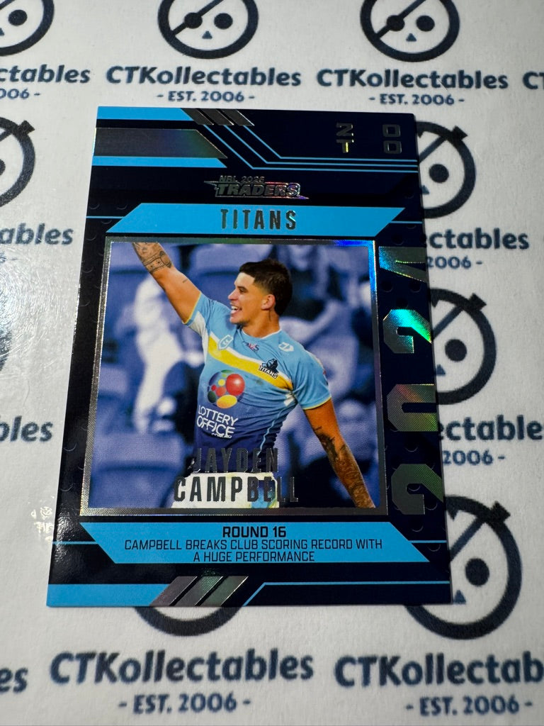2025 NRL Traders Season To Remember SR 16 / 51 TITANS JAYDEN CAMPBELL