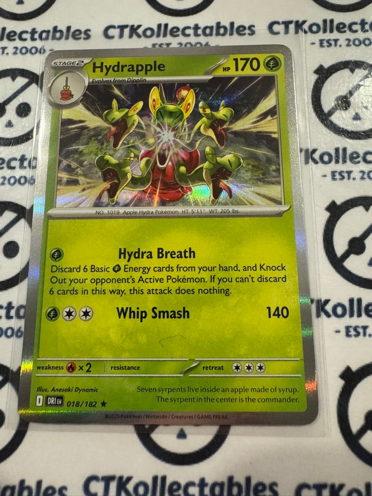 Hydrapple Holo Rare #018/182 Scarlet & Violet Destined Rivals Pokemon Card