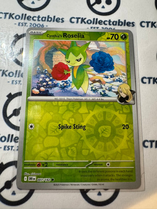 Cynthia's Roselia Scarlet & Violet Destined Rivals #007/182  Reverse Holo