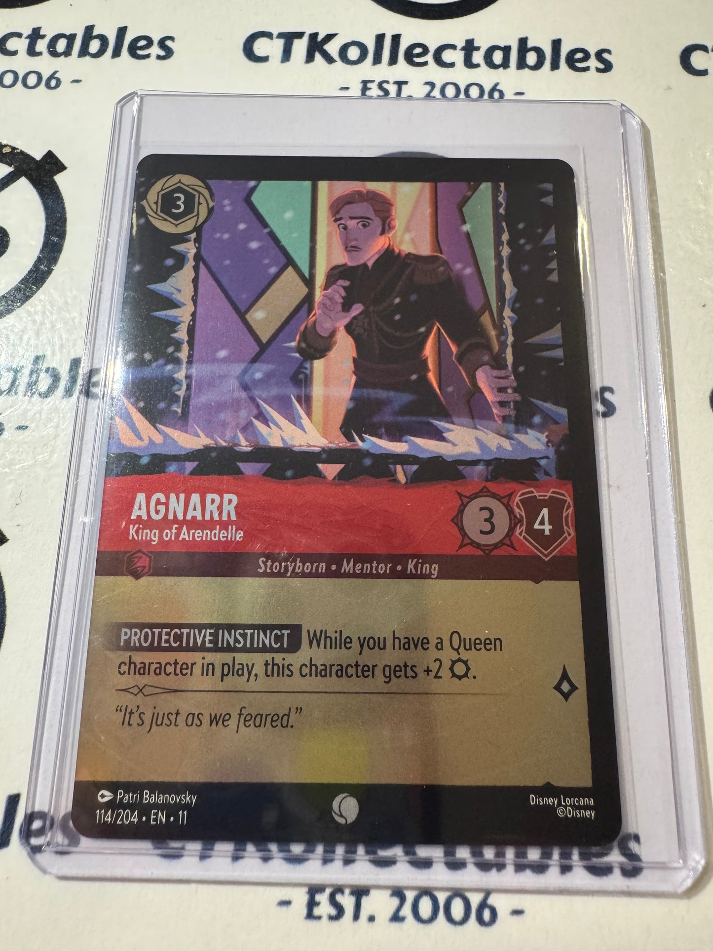 Disney Lorcana Winterspell 114/204 Agnarr – King of Arendelle COLD FOIL C