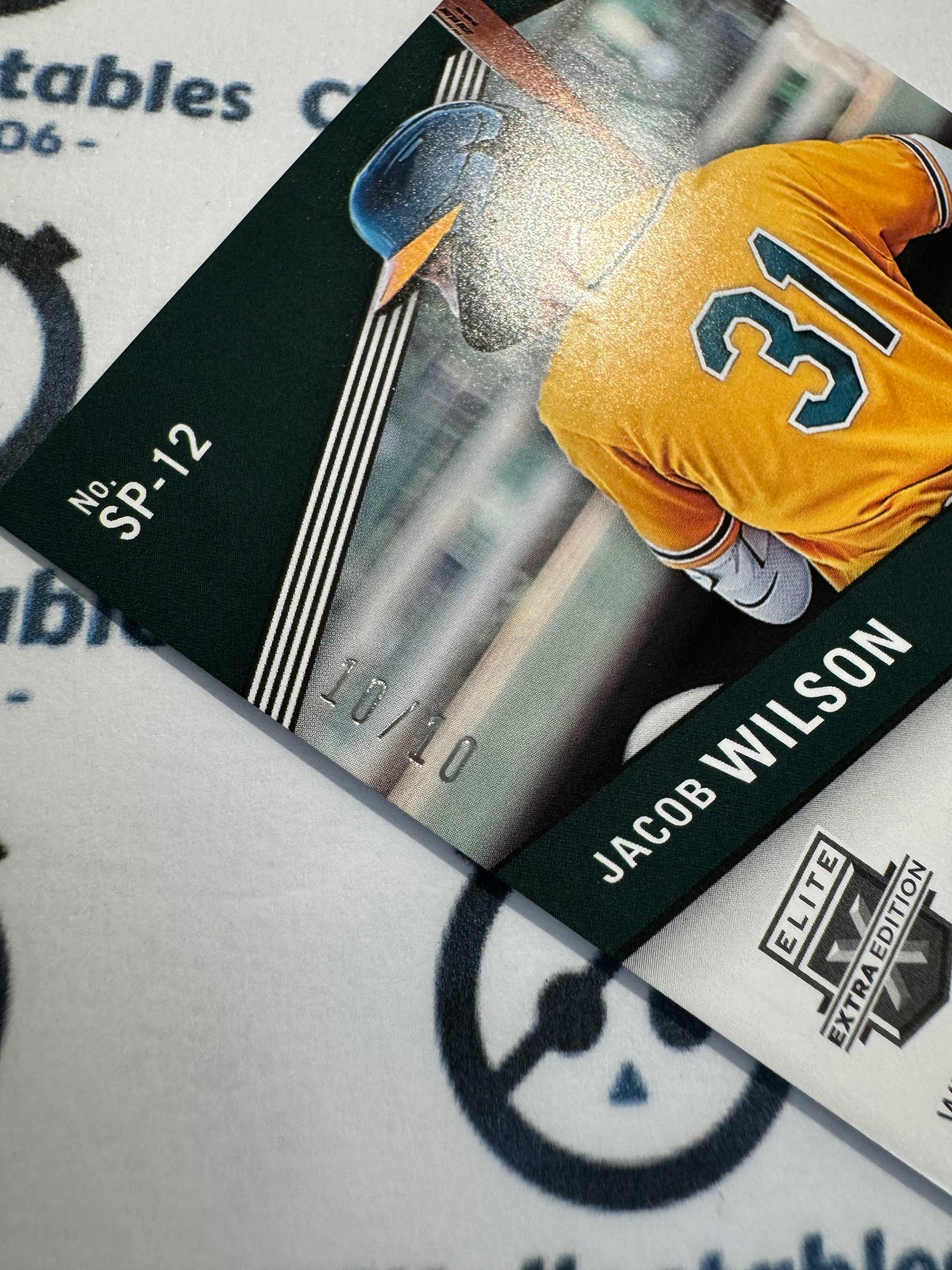 2023 Panini Baseball Elite Extra GOLD Jacob Wilson #10/10 Spell Bound "W" #SP-12