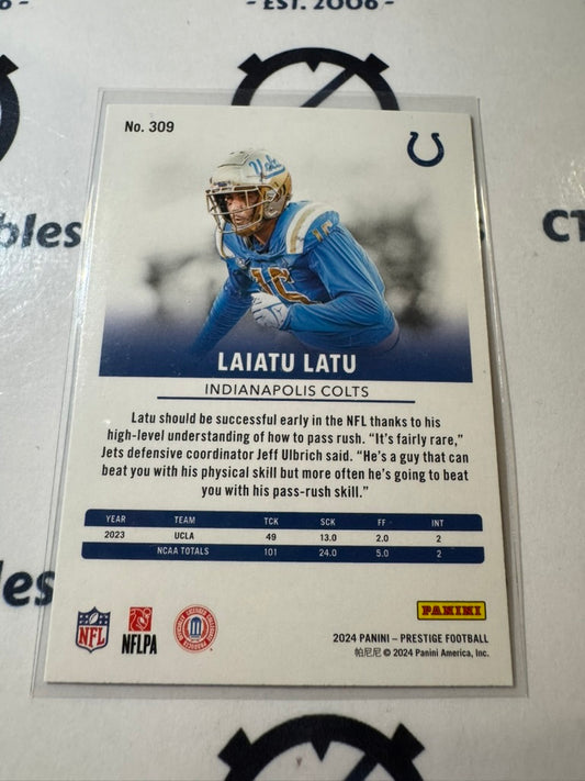 2024 NFL Prestige Dots Xtra Points Rookie Card #309 Laiatu Latu Colts