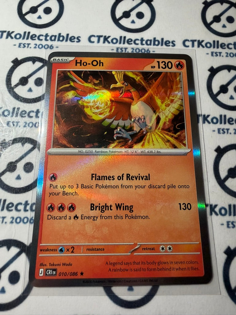 Ho-oh Holo Rare Mega Evolution Chaos Rising #010/086 Pokemon