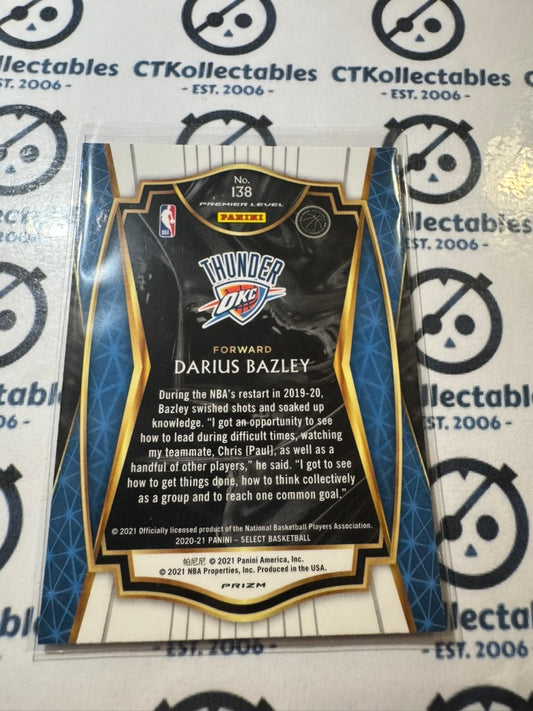 2020-21 NBA Select Isaiah Darius Bazley Red White Blue Wave Prizm Premier #138
