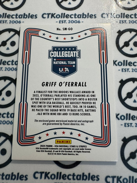 2024 Panini USA Stars & Stripes Griff O'Ferrall Relic Auto SM-GO