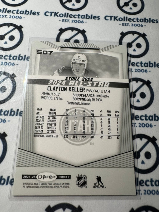 2024-25 O-Pee-Chee Hockey ALL STAR #507 Clayton Keller Utah Hockey Club