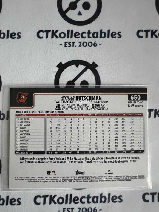 2025 Topps Series 2 Baseball Adley Rutchman Rookie Silver Foil #650