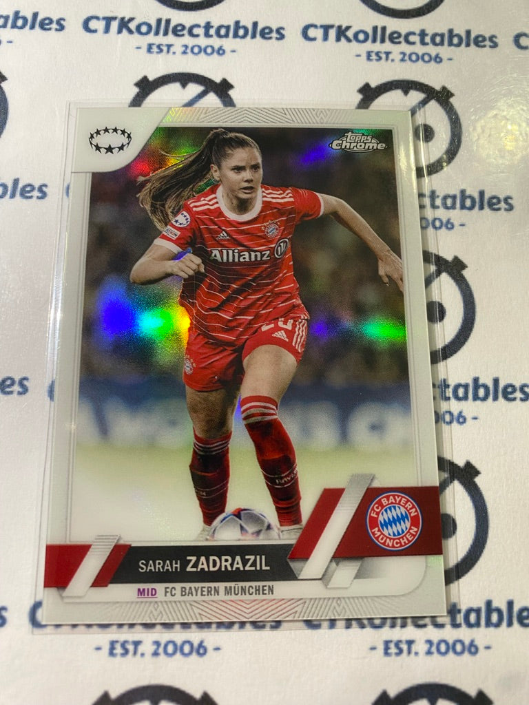 2022-23 Topps Chrome UEFA Women’s Sarah Zadrazil Silver Refractor #48