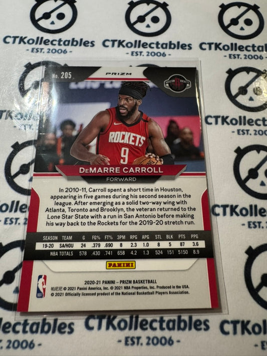 2020-21 NBA Panini Prizm Demarre Carroll Red cracked ice Prizm #205 Rockets
