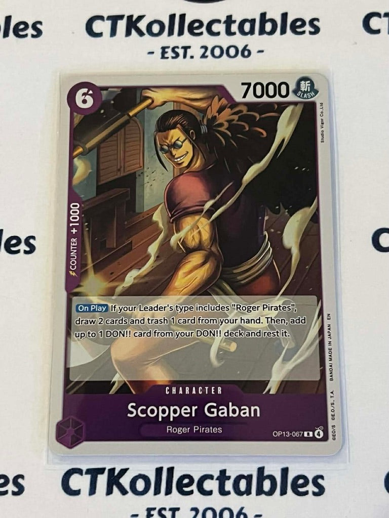 One Piece - Carrying on his will FOIL OP13-067 – Scopper Gaban– Rare