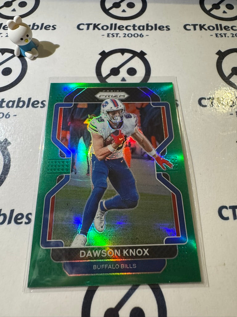 2021 PANINI NFL PRIZM DAWSON KNOX GREEN Prizm #116 BILLS