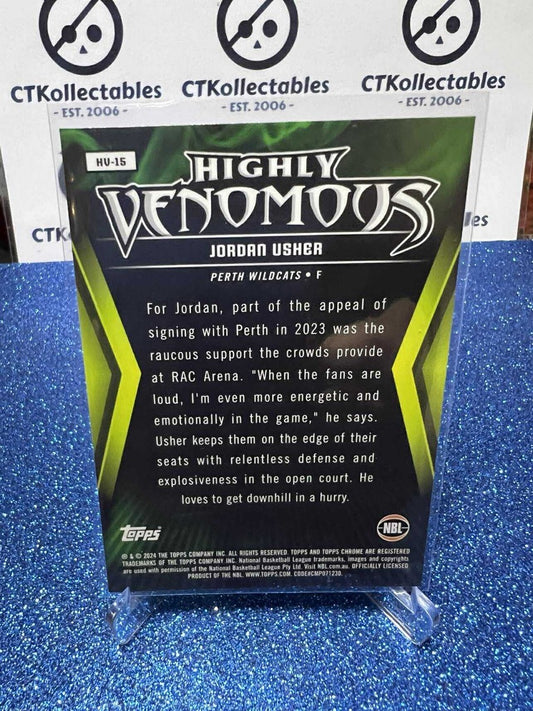 2023-24 Topps Chrome NBL Highly Venomous #HV-15 Jordan Usher Perth Wildcats