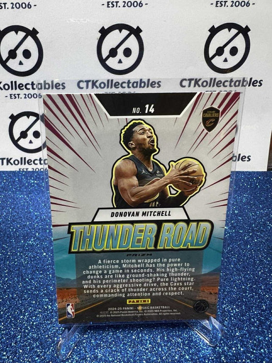 2024-25 Panini Mosaic Thunder Road Mosaic Prizm # 14 Donovan Mitchell Cavs