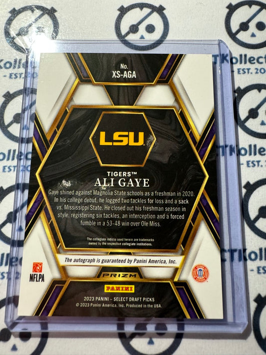 2022 NFL Panini Select Draft Picks Ali Gaye X-Factor Auto Texans LSU