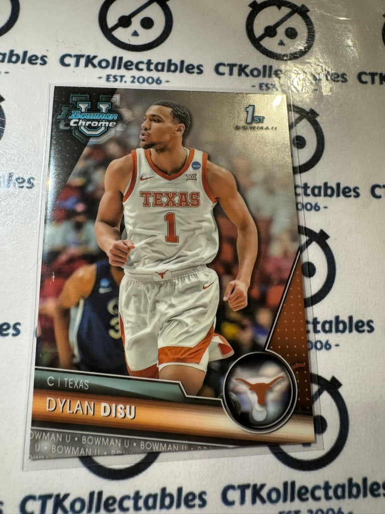 2023/24 Bowman Chrome University Dylan Disu #80 1st Bowman