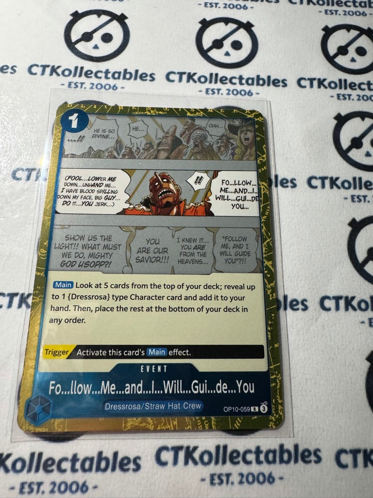 One Piece TCG Follow me and i will guide FOIL Card OP10-059 R Royal Blood NM/M