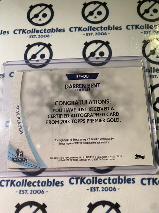 2013 Topps Premier Gold Darren Bent Star Players Auto #SP-DB