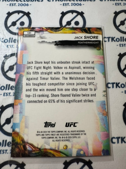2024 UFC Topps Finest Jack Shore Aqua Glitter Refractor #131 Featherweight