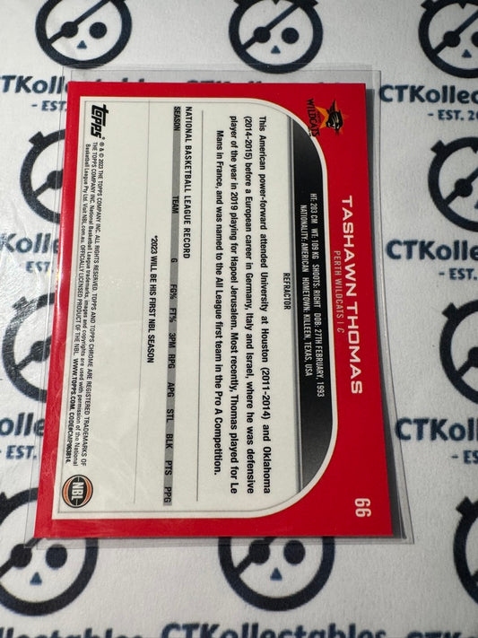 2022-23 Topps NBL Chrome Ta'Shawn Thomas Rookie Refractor #66 Wildcats