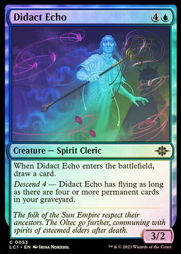 2023 MAGIC THE GATHERING THE LOST CAVERNS OF IXALAN DIDACT ECHO FOIL CREATURE - SPIRIT CLERIC CARD