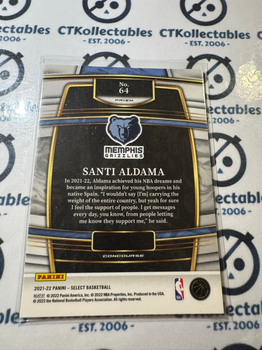 2021-22 NBA Select Santi Aldama Red White Blue Wave Prizm Concourse #64