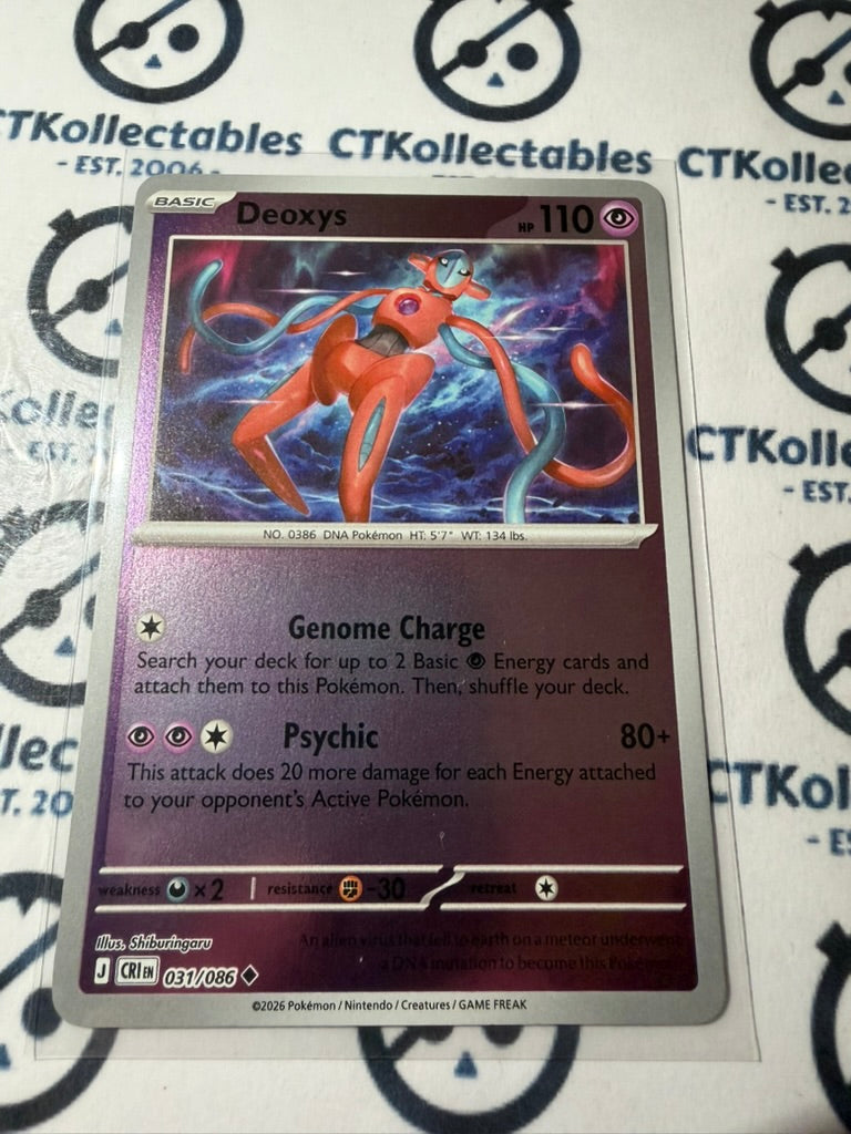 Deoxy's Reverse Holo Mega Evolution Chaos Rising #031/086 Pokemon