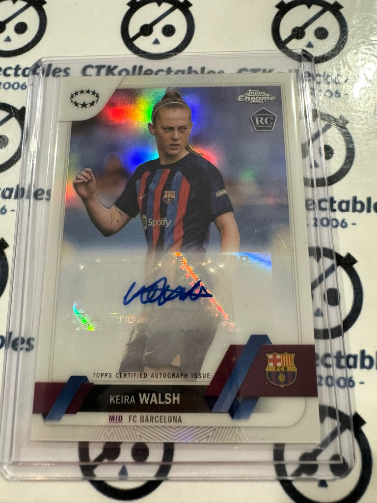 2022-23 Topps Chrome UEFA Women’s #a-KW Keira Walsh Rookie Base Autograph