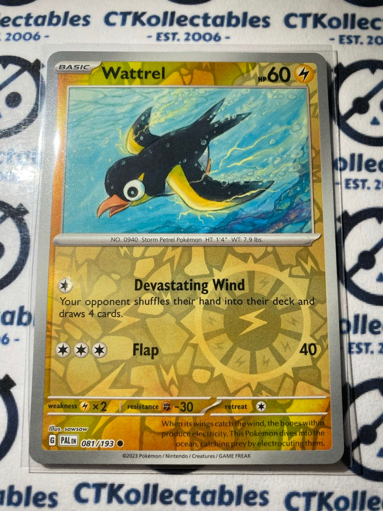 wattrel pokemon card Wattrel Reverse Holo #081/193 2023 Paldea Evolved Pokemon Card – CTKollectables